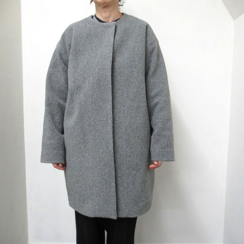 MidiUmi ブークレノーカラーコート /GY91 【日本製】